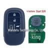Compatible Honda Civic Accord CRV HRV Haoying Remote Key, 4A Chip 433MHz KR5TP-4 Frequency.