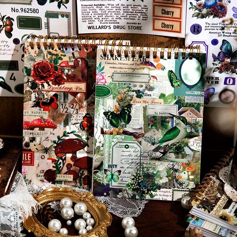 50 Sheets of Retro Life Series, Retro Notebook Decoration Materials, Notebook Collage Material Cardboard