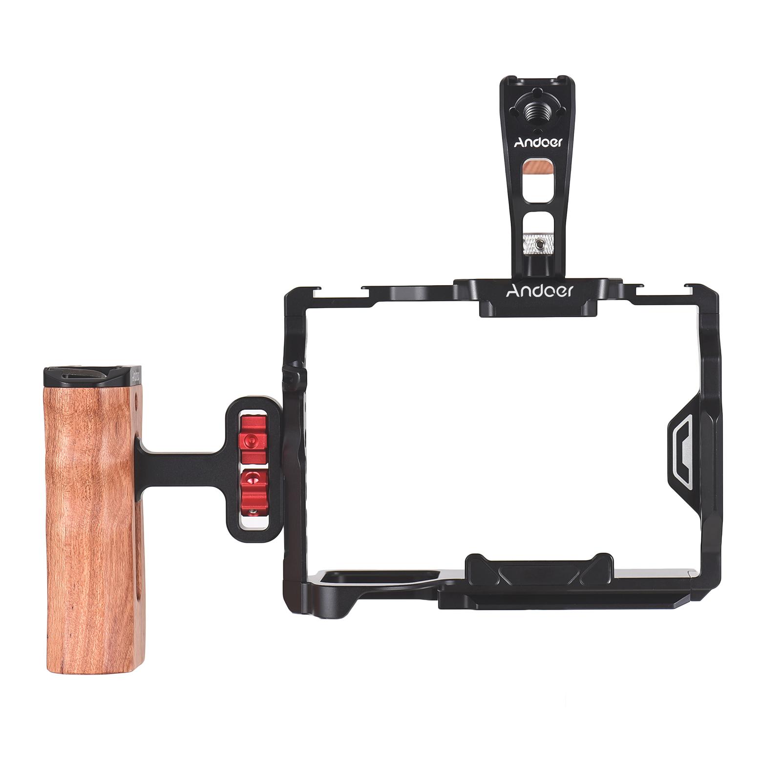 Клетка для камеры Andoer + верхняя ручка + комплект боковой ручки Видеоклетка для камеры — фото 9
