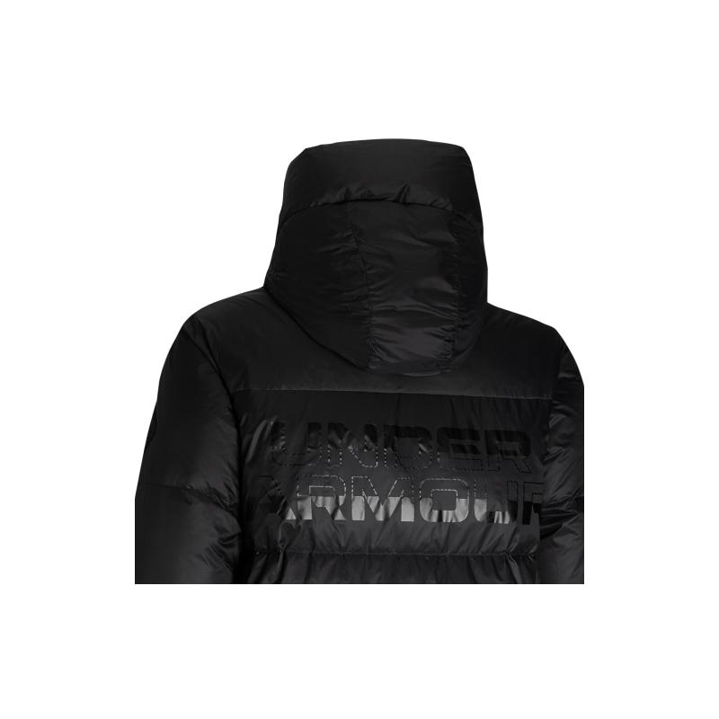 Under Armour Casual Hooded Down Jacket With Large Pockets Men Outerwear Black 1382092-001
