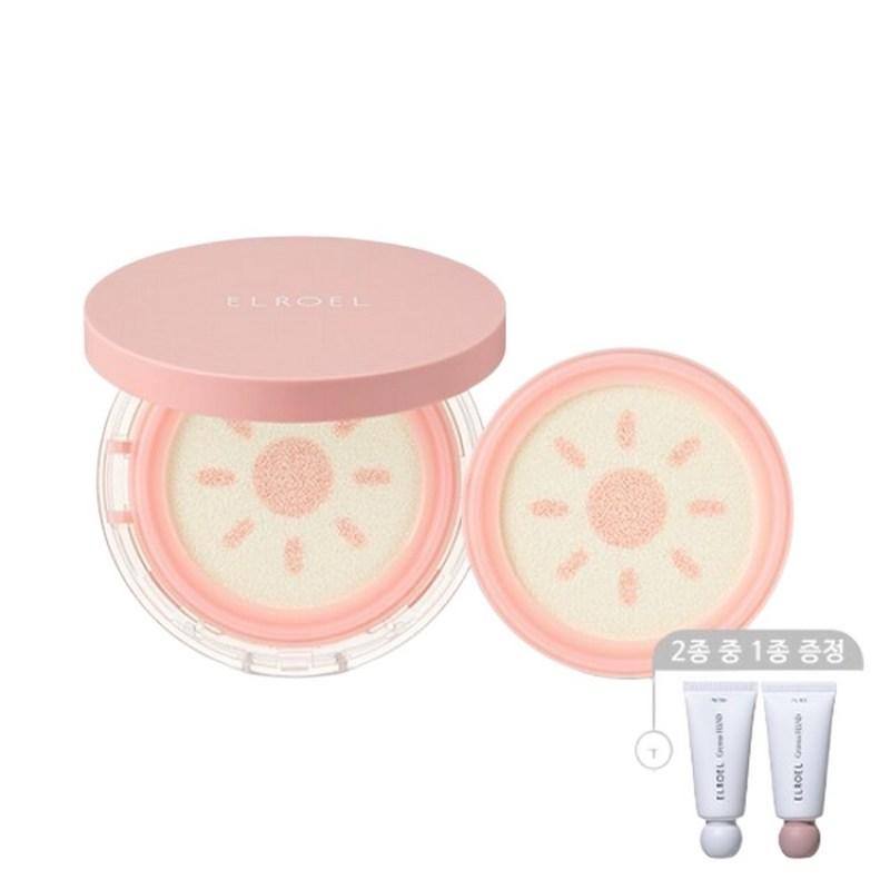 Elroel Peach Pink Tone-Up Pang Pang Big Sun Cushion 25g 1 + Refill 1 + Crema Hand Cream, 2 Pcs