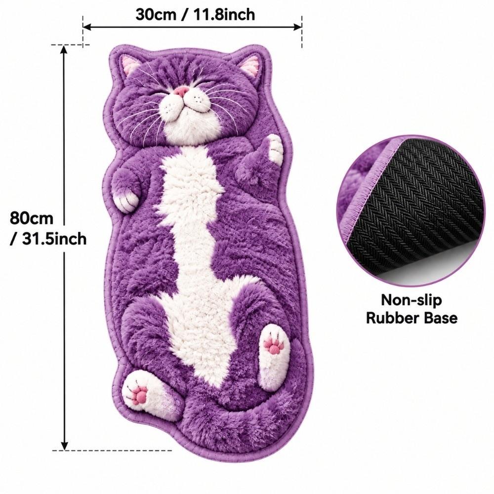 Cartoon Cat Mouse Pad Non-Slip Writing Mat Funny Laptop Table Mat for Home&Office