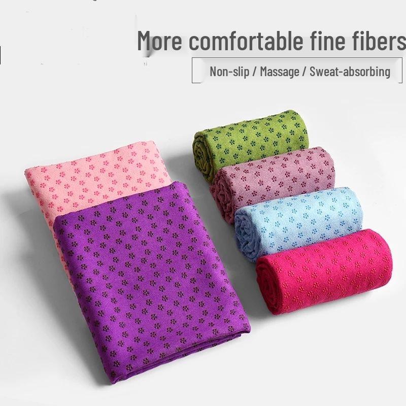 Extra Long & Wide Non-Slip Yoga Towel: Absorbent, Washable Blanket with Mesh Bag