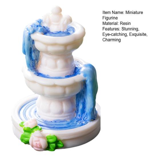 Mini Fairy Garden Accessories Miniature Tiny Waterfall Pavilion Roman Column Figurine for DIY Crafts Micro Landscape