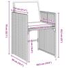 Garden Dining Set with Cushions 9 pcs Light Grey Poly Rattan