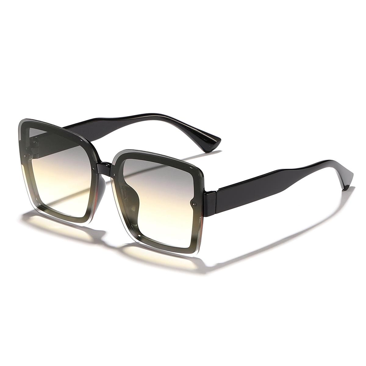

New Vintage Square Sunglasses Women Men Rectangle Sun Glasses Female Big Frame Eyewear Sunglasses for Male Female Eyeglasses MULTI