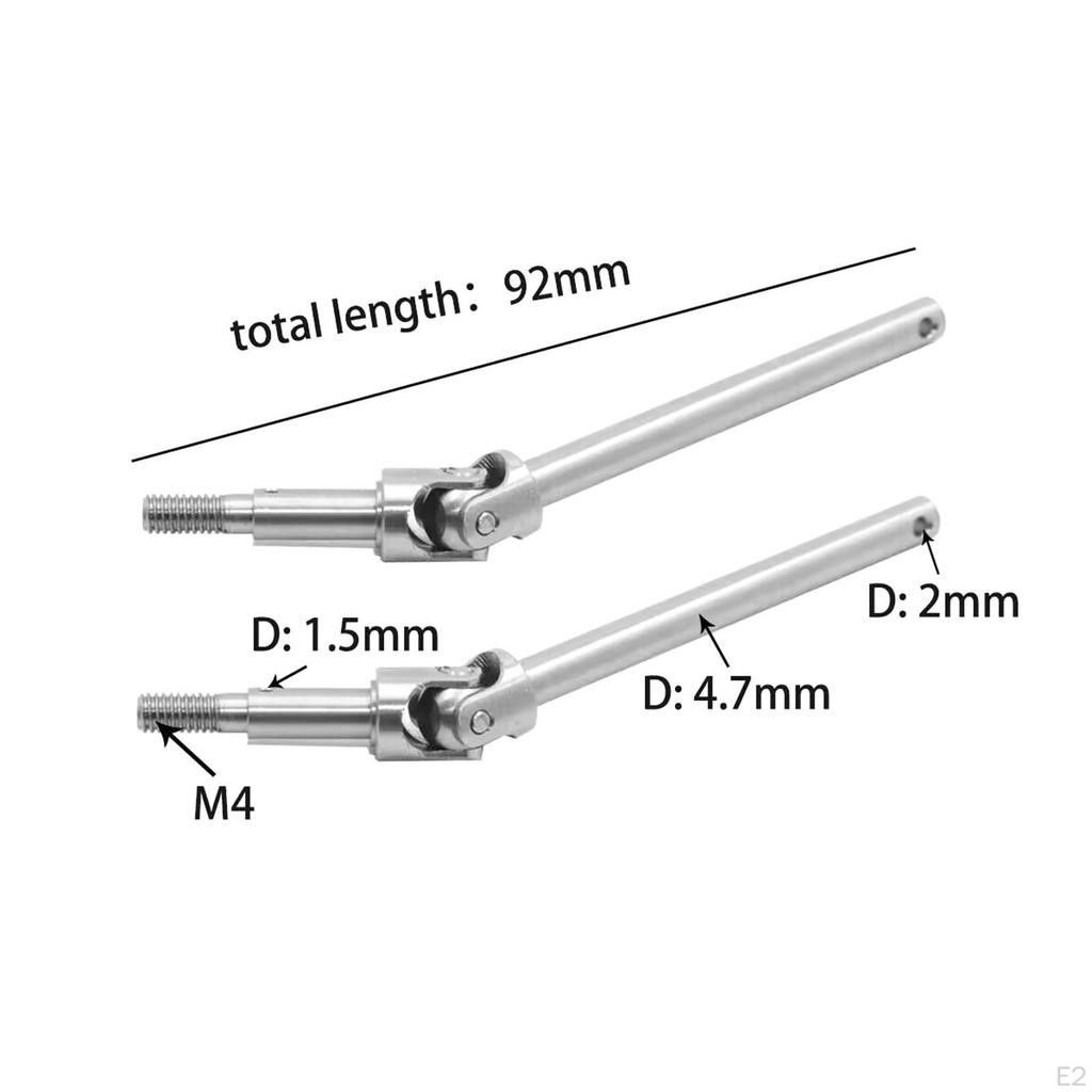 2 Pieces 1/12 RC Car Drive Shaft CVD, Replacement, Spare Parts, Accessory, Upgrade for MN128