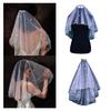 Short Wedding Veil for Bride White Floral Veil Wedding Event Veil Headpiece Engagement Event Formal Mesh Veil Headdress