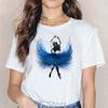 Summer 2025 Novelty Tee Shirt Femme Abstract Mint Ballerina Dance Art Print T-Shirt Cute Girl Tee Woman Tshirt Top Funny T Shirt