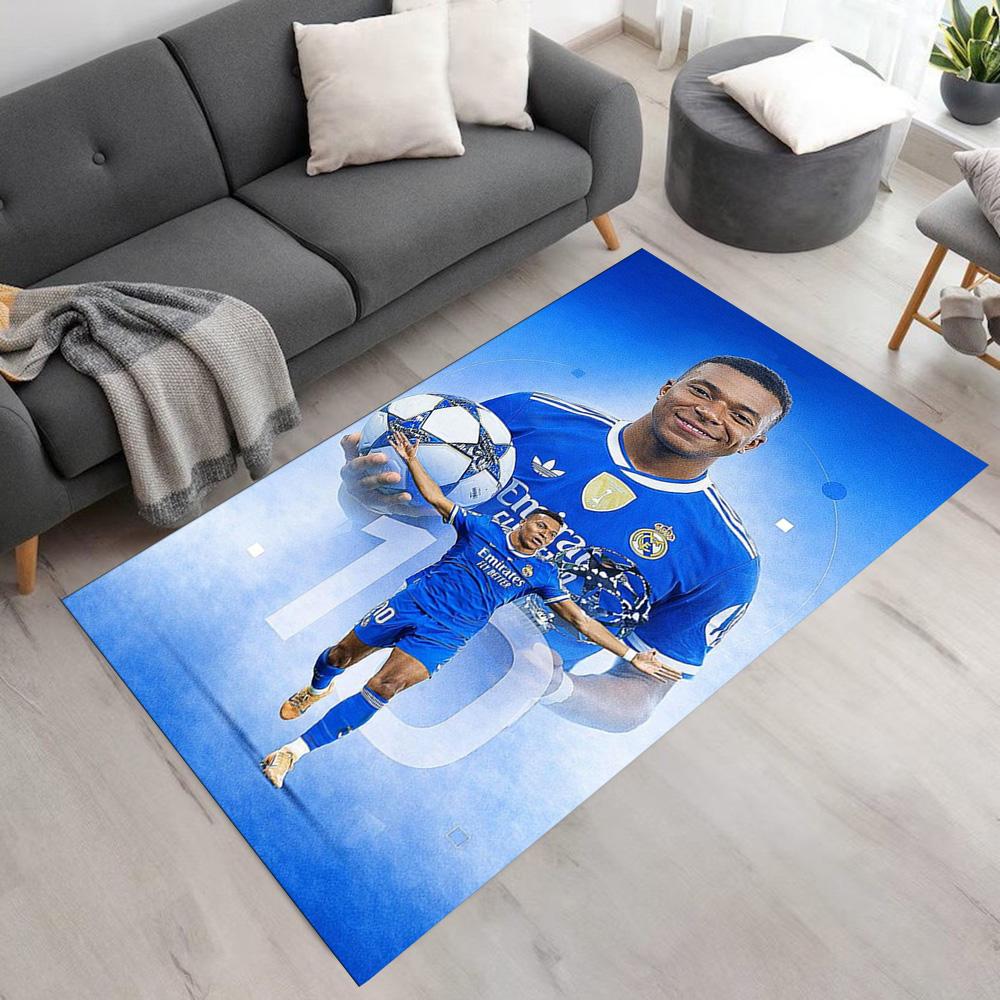 Star Player Kylian Mbappé Area Rug Suitable for Balcony Study room Outdoor Foyer Antislip Carpet Anime Office Decor Spiritual Gift