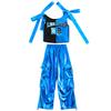 Children Stage Drum Hip-hop Runway Show Performance Costume Boys Girls Street Dance Jazz Streetwear Patchwork Top Pants Clothes Set