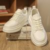 22. Neue Studenten erhöhte dicksohlige Ledersneaker und Freizeitschuhe