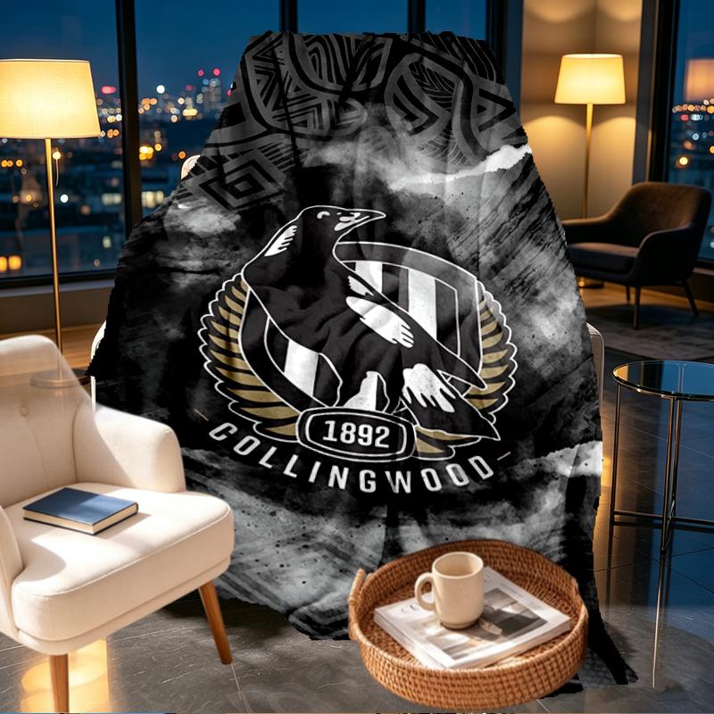 Football Club Print Blanket - Soft & Comfortable, for Bedroom, Travel, Sofa, Home Decoration - Birthday Christmas Gift for Friend
