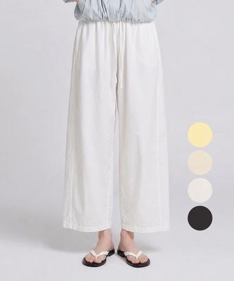 KIM YOUNG JOO GOLF Summer Semi-Wide Length Daily Women'S Elastic Cotton Pants Kqmlsl62