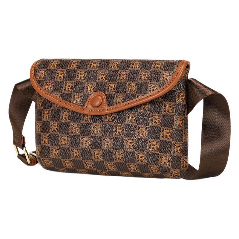 New women's handbags, high-end fashion shoulder bags, versatile wide-strap crossbody bags, chest bags, women's bags, trendy waist bags