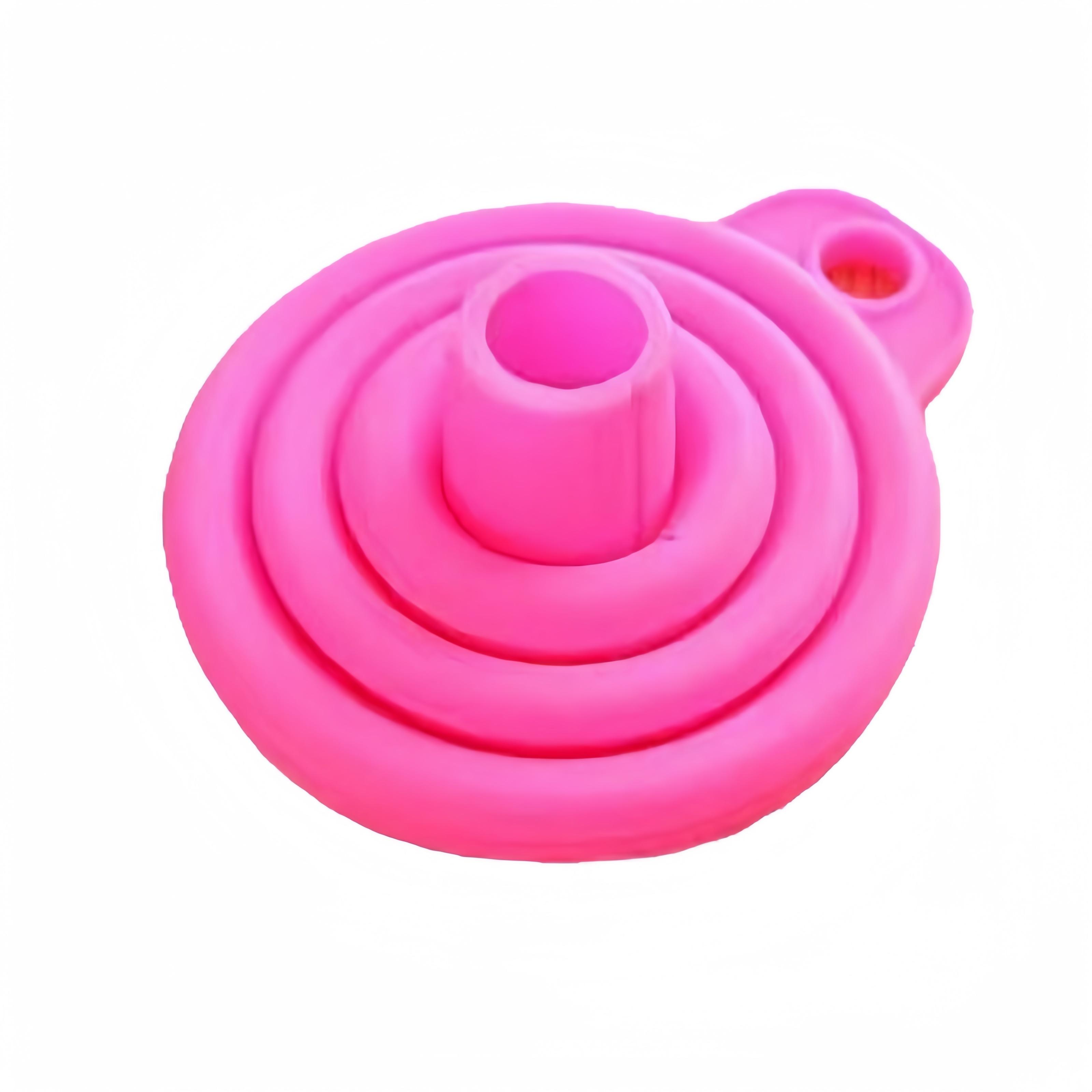 

Engine Funnel Car Universal Silicone Liquid Funnel Washer Fluid Change Foldable Portable Auto Engine Oil Petrol Change Funnel Minimum caliber рожевий