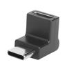 Black USB C Male to Female Adapter Plastic 90 Degree USB C Connector Type C Adapter  for Tablet