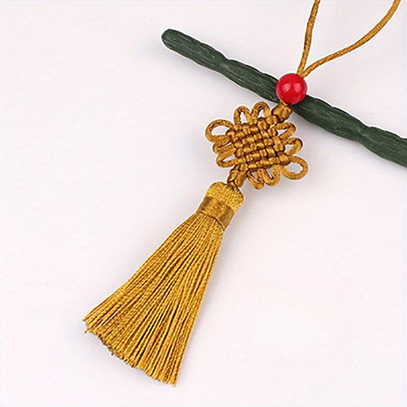 DIY Handgeknüpfter chinesischer Knoten, kleiner chinesischer Knoten Lesezeichen, Quastenanhänger, Taschenanhänger, Handyanhänger, Schreibwarenanhänger, Lesezeichenanhänger