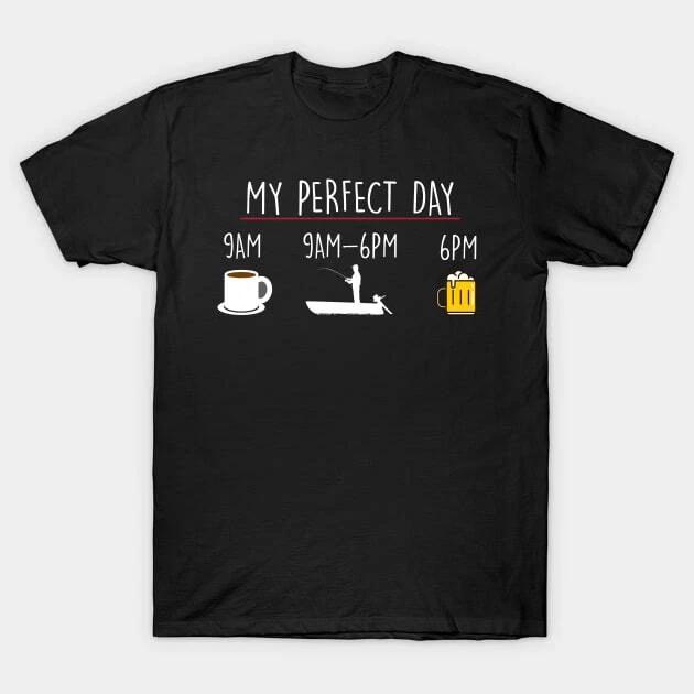 My Perfect Day Coffee Fishing Beer Made in Australia T-Shirt XL