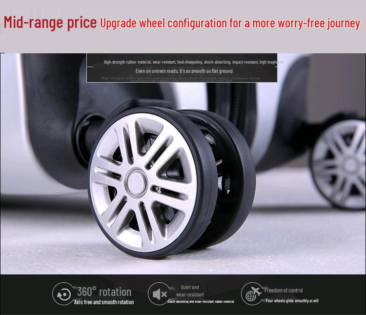 Valiză Mini Troler Stil Coreean 18" cu Roți Universale 20" și Lacăt cu Combinație.