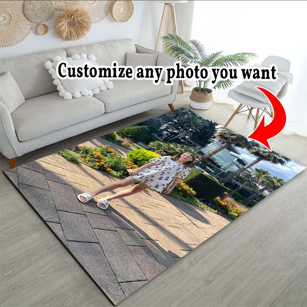 Customize Photos Customizable Photos Floor Mat Perfect for Living Rooms Foyer Playrooms Kitchen Antislip Carpet Anime Office Decor