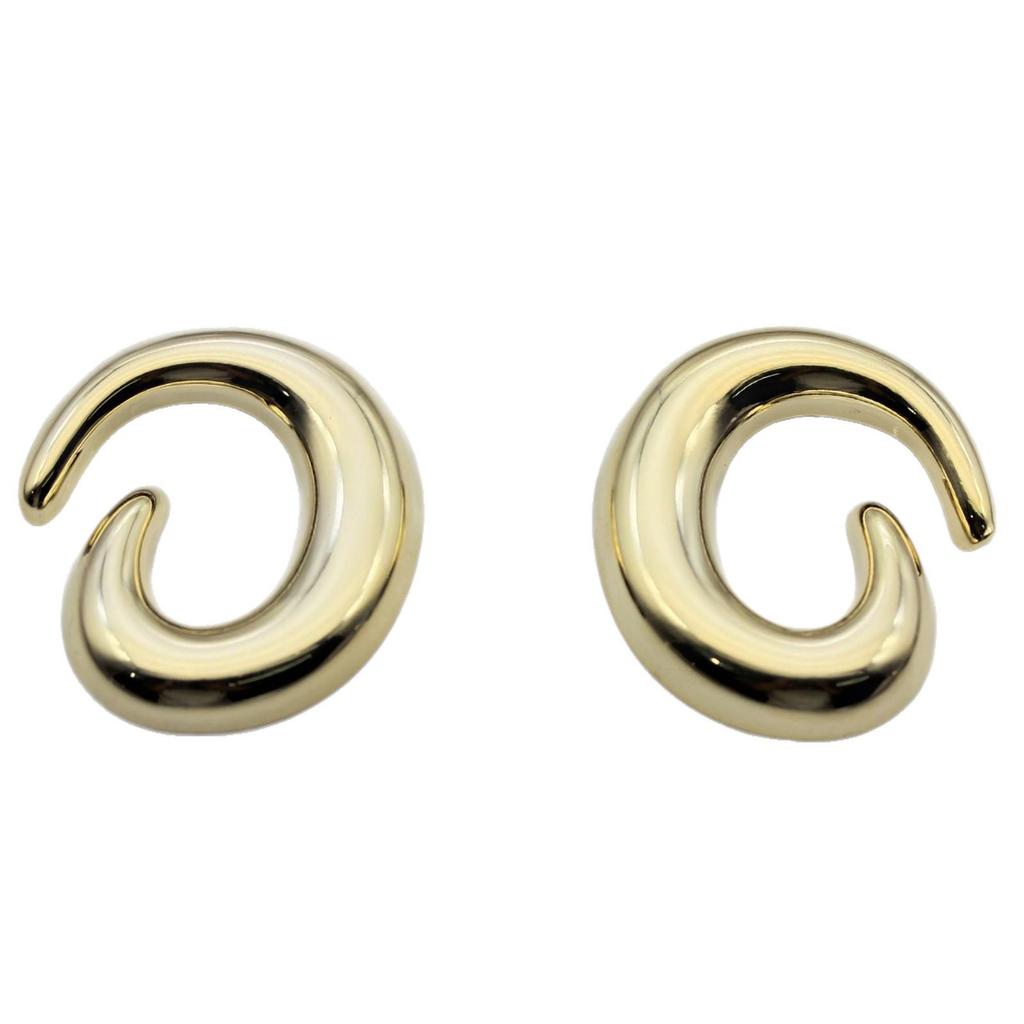 Exquisite Light Luxury Swirl Textured Gold Stud Earrings