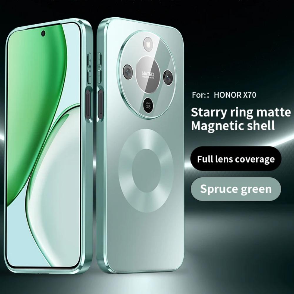 

Premium For Magsafe Phone Case For Honor Magic8 Lite X70 X9D Matte Wireless Charging Full Camera Lens Protective Anti-drop Cover HONOR Magic8 Lite