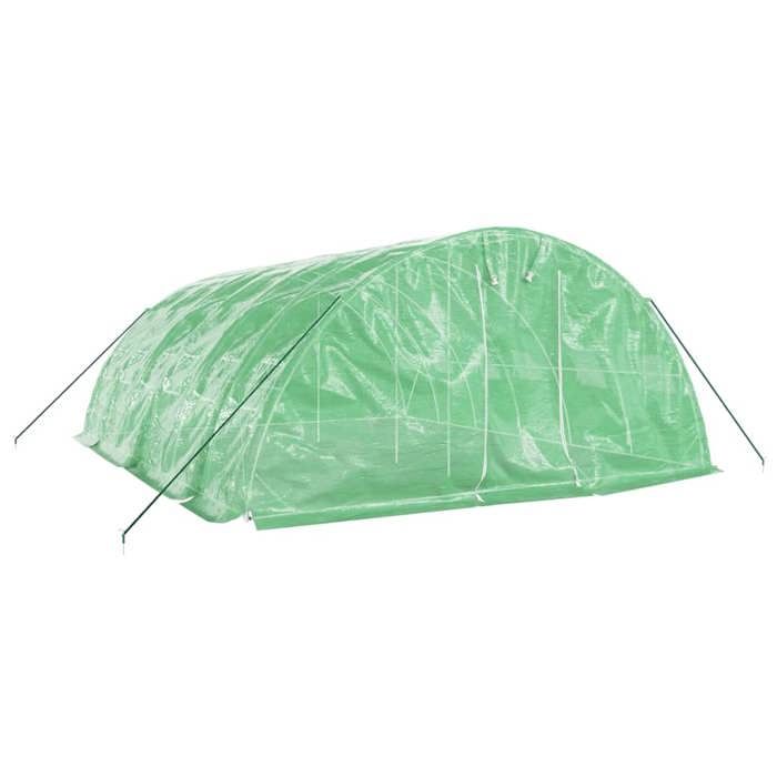 VidaXL Greenhouse with Green Steel Frame 30 M² 6x5x2.3 M, Polytunnel, Cold Frame, Tomato Greenhouse, Garden Greenhouse, 3188084