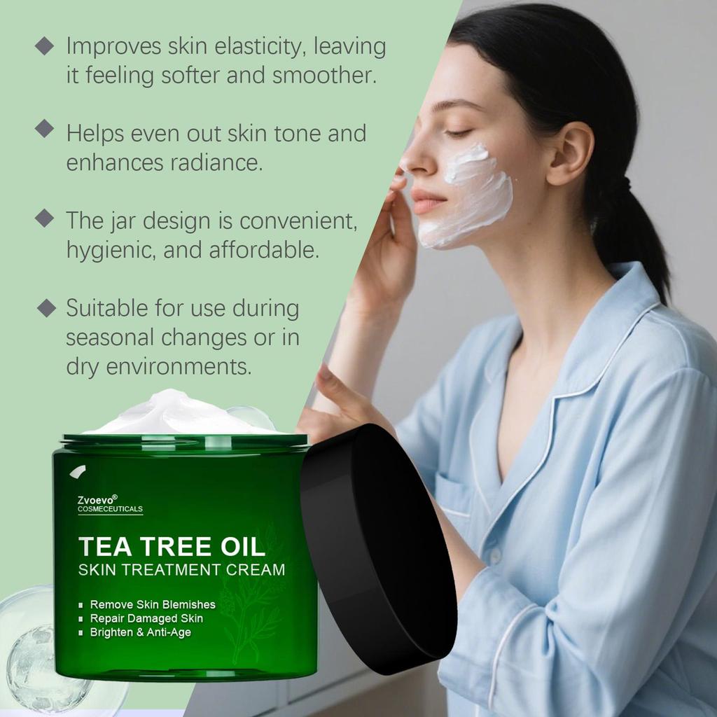 Tea Tree Oil Repair Cream Hydrating Anti-Dryness Soothing Redness Barrier Protection Brightening Refreshing Moisturizing Cream