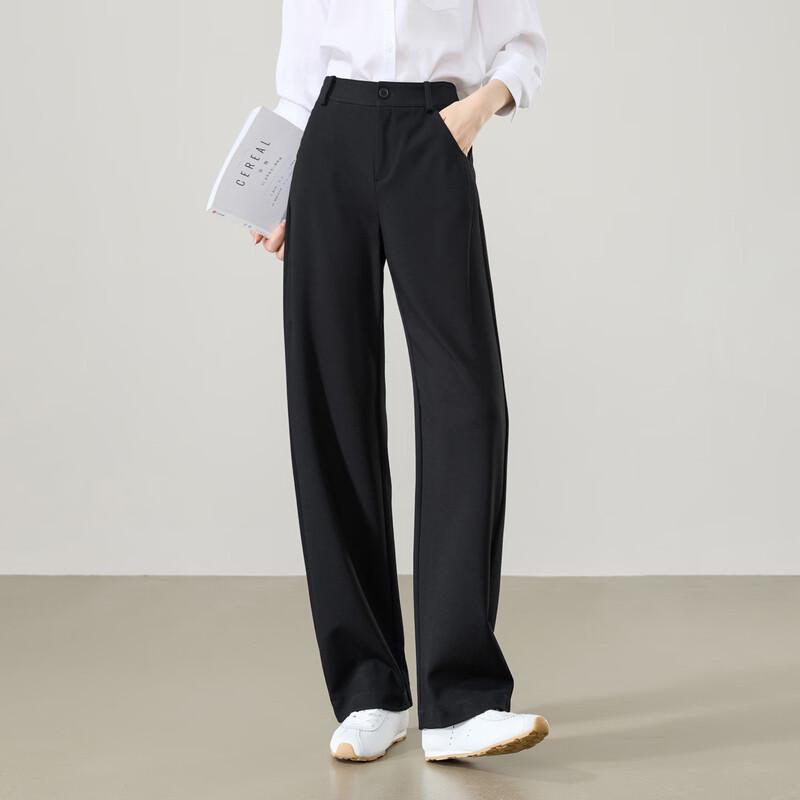 ESE-Y Women s High-Waist Relaxed Fit Suit-Style Wide-Leg Trousers 28