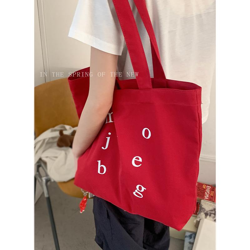Korean version of casual large-capacity underarm bag women's 2025 new simple letter print tote bag versatile shoulder bag