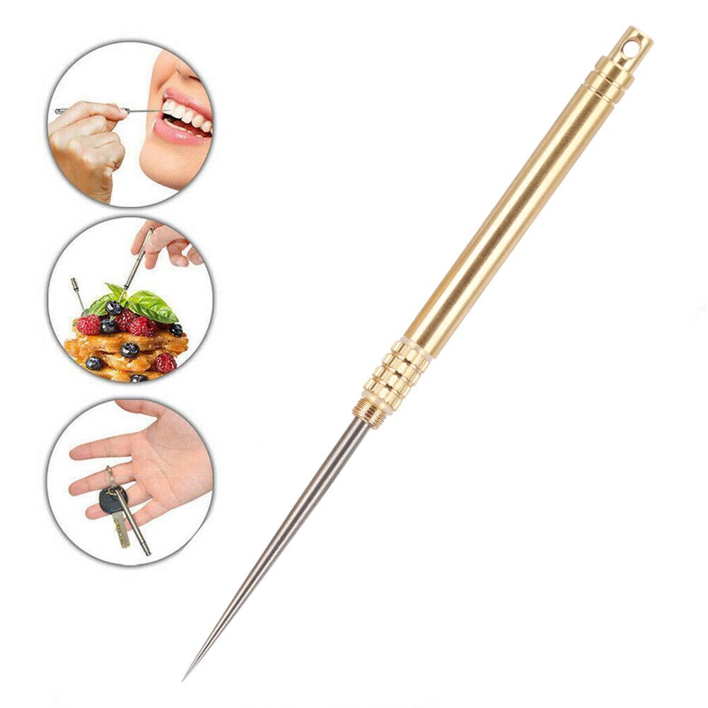 Titanium Alloy Reusable Toothpick Waterproof Portable Toothpicks Storage Holder