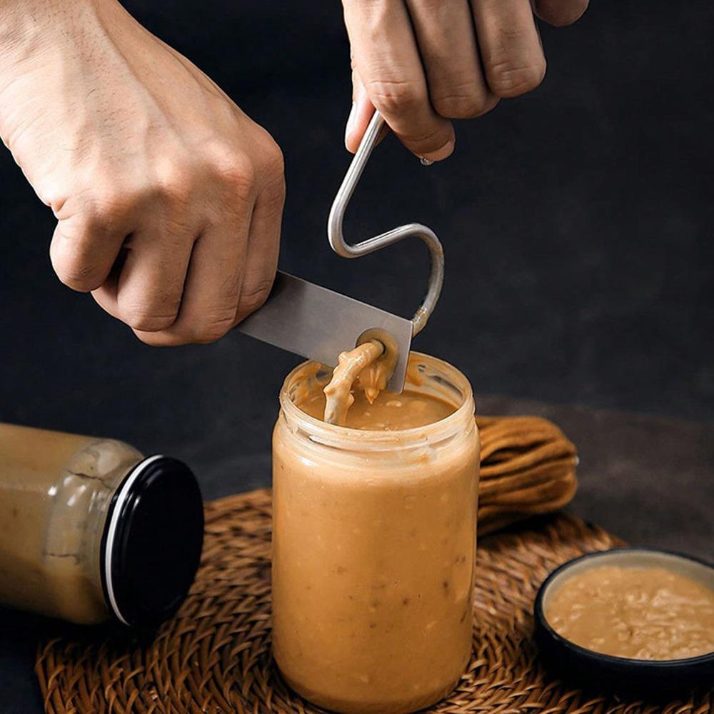 Stainless Steel Peanut Butter Stirrer with Scraper Butter Stirring Tool  Home Kitchen