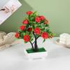 Artificial Potted Rose Plant With Durable Plastic Foam For Home Decor And Gifts
