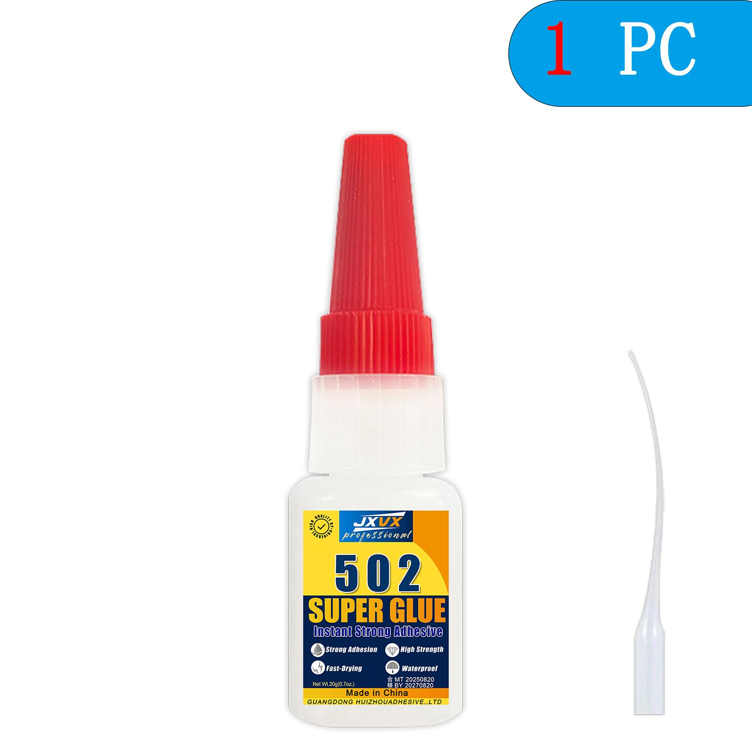 

502 Super Glue 3-Second Curing Cyanoacrylate Adhesive Instant Bonding for Metal, Plastic, Glass, Toys Joining and Repair Office Maintenance