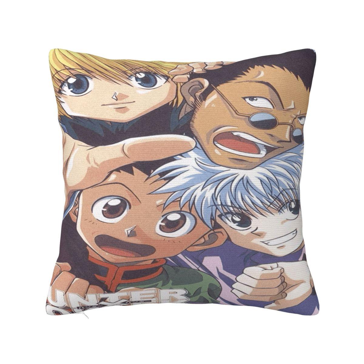 

Y2K Bed HXH Gon And Killua HunterDecor Pillowcase Stuff Pillow Covers Zippered Multiple Sizes 12x12Inch