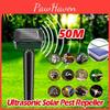 Répulsif anti-nuisibles avec boîte solaire Capteur de mouvement ultrasonique Répulsif Imperméable Jardin Animaux de ferme Taupe Oiseaux Serpent