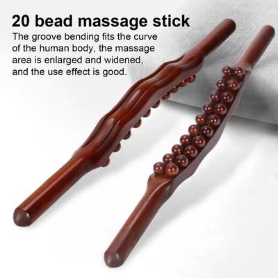 Wood Massage Roller Stick for Lymphatic Drainage Handheld Cellulite Massager