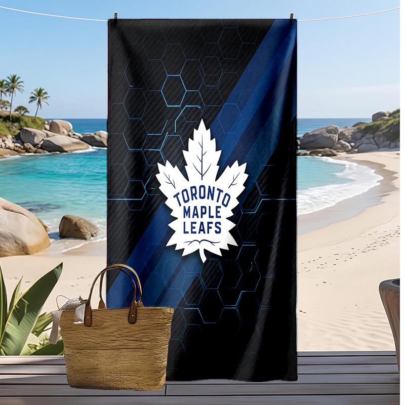 Asciugamano da Spiaggia Stampa Toronto Maple Leafs Morbido Portatile Asciugatura Rapida?Asciugamano Asciutto Per Piscina Vacanza Estiva Sport all'Aperto