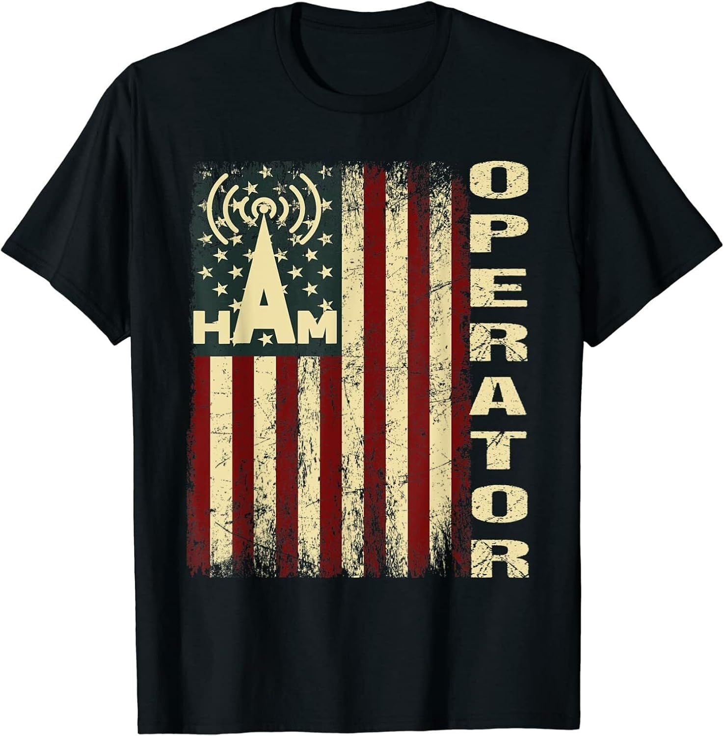Limited USA Flag Ham Radio Amateur Radio Operator Tee Men T Shirt S-5XL XXL чёрный