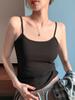 Sommerliches Damen-Camisole-Top mit ärmelloser Innenschicht und Unterschicht, dünnes Oberteil mit schmaler Passform und schöner Rückseite