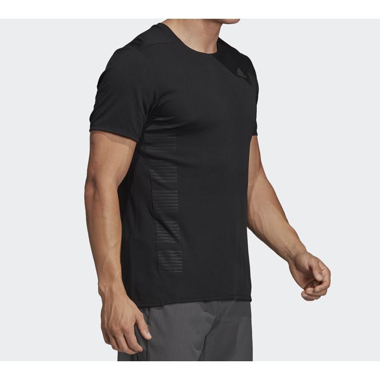 Adidas T Shirts Men's Black Crew Neck Moderate Straight Fit DQ1846
