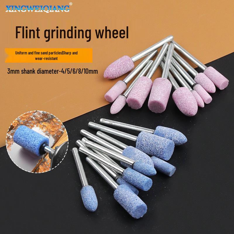 3mm Shank Flint Grinding Wheel - Polishing and Grinding Head for Pneumatic Electric Tools