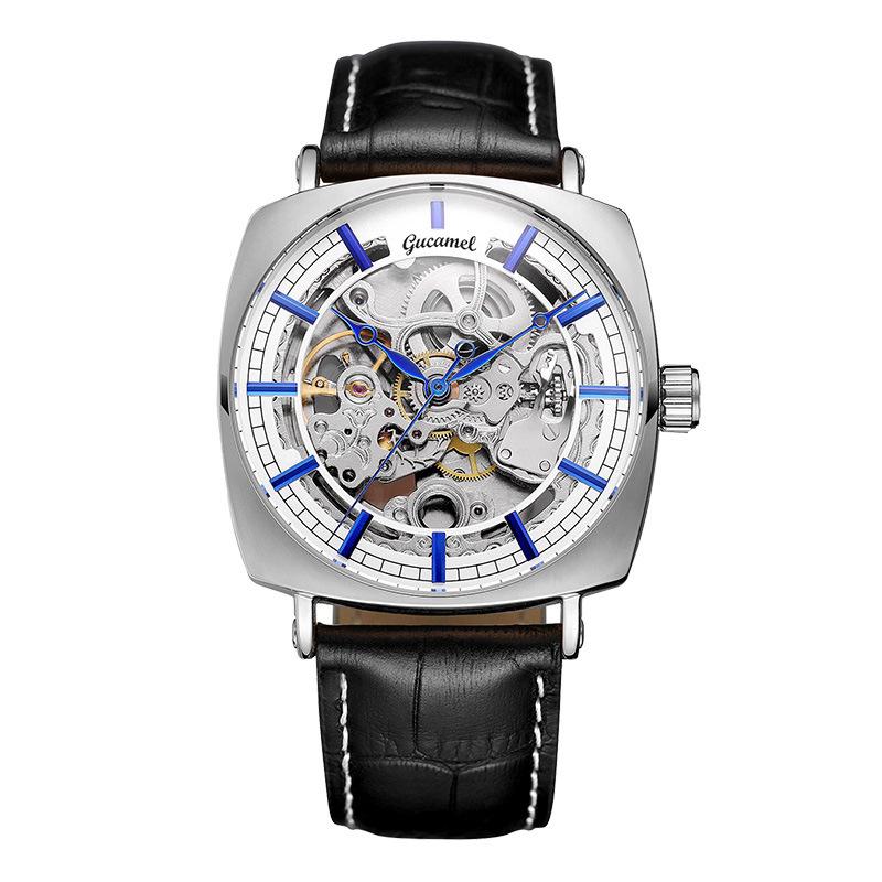 Top Brand New European and American Style Fashion Men's Watch Automatic Mechanical Men's Watch Casual Full Hollow Fashion Watch