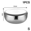 Stainless Steel Bowl Korean Big Cooked Rice Bowl With Cover Single Layer Steamed Rice Bowl Child Anti-Scalding/Fall Tableware