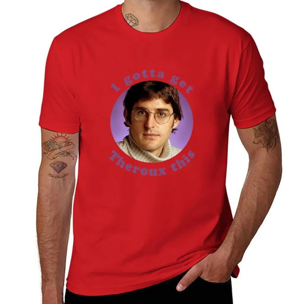 Devo superare questo - T-shirt Louis Theroux top estivi t-shirt da uomo oversize
