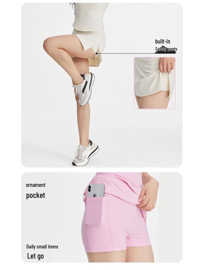 2025 Trendy Women's Sportswear Set: Summer Slimming Vest & High Waist Pocketed Skirt