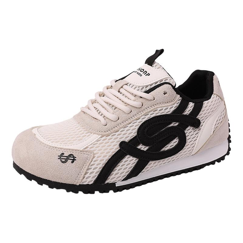 Retro Versatile Splicing Mesh Casual Sports Shoes Women's 2025 Summer New Mesh Breathable and Comfortable German Training Shoes