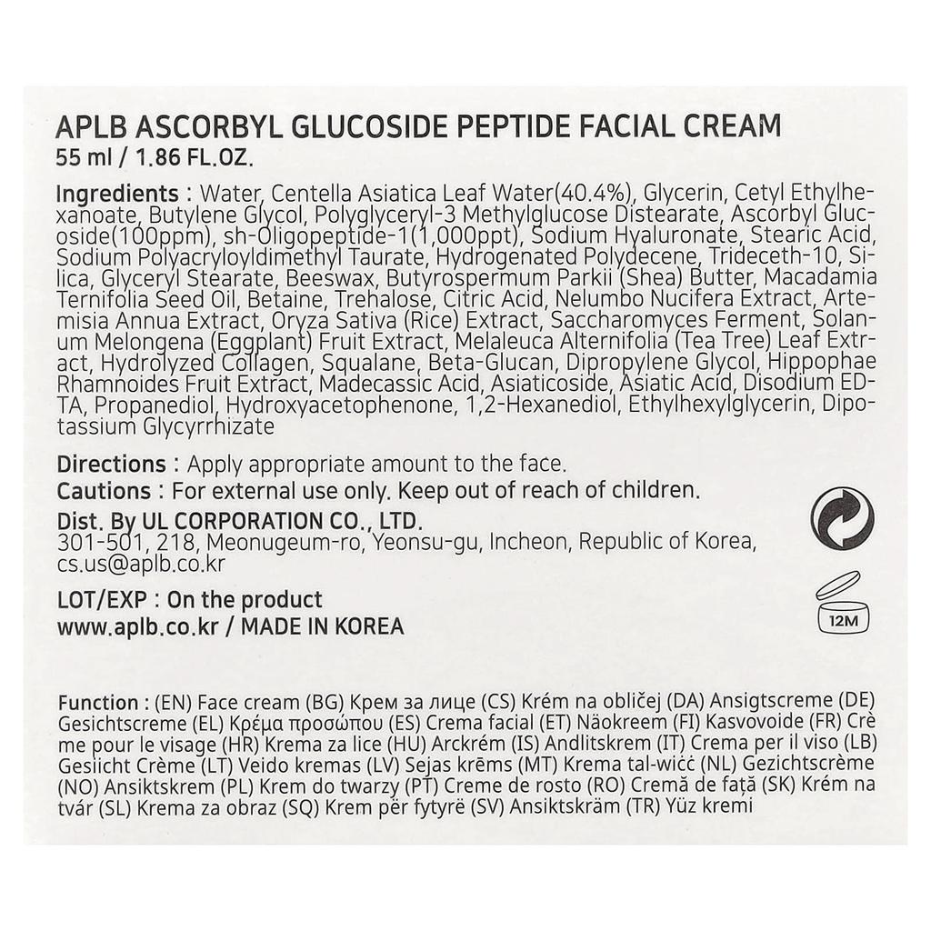 APLB, Ascorbyl Glucoside Peptide Facial Cream, 55ml (1.86 fl oz)