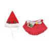 Amazon hot-selling Christmas hat scarf elk set, dog cat hat bib pet supplies
